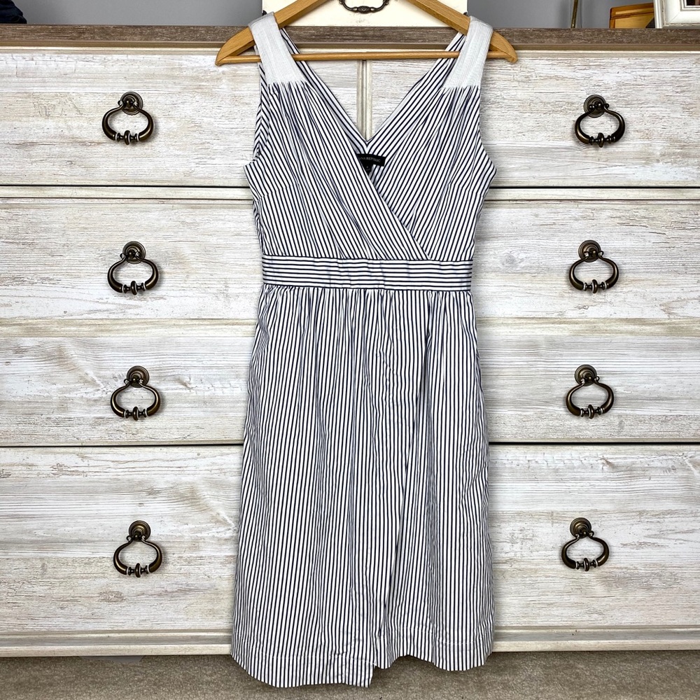 Banana Republic Black and White Midi Dress